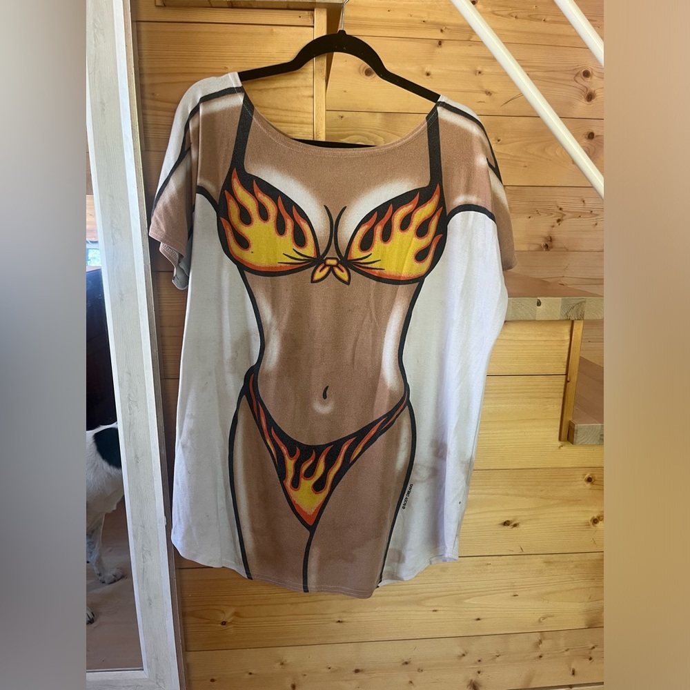 Vintage Body Dreams Bikini tee shirt beach coverup